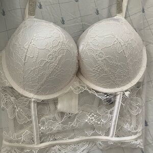 Victoria Secret angels white lace corset new without tag